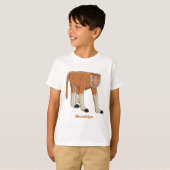 Funny proboscis Affe Cartoon Illustration T-Shirt (Vorne ganz)