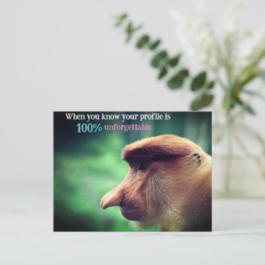 Funny Proboscis Feiertagspostkarte (Stehend Vorderseite)