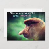 Funny Proboscis Feiertagspostkarte (Vorne/Hinten)