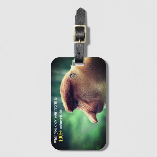 Funny Proboscis Gepäckanhänger (Vorderseite Vertikal)