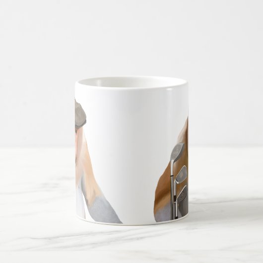 Funny Proboscis Monkey Golf Lovers Kaffeetasse (Mittel)