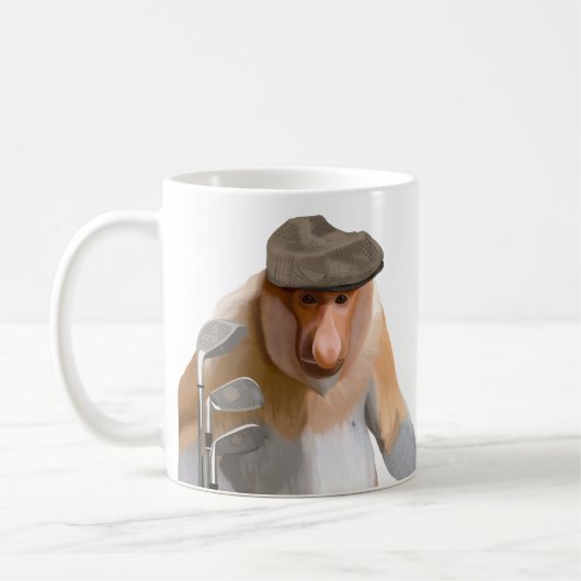 Funny Proboscis Monkey Golf Lovers Kaffeetasse (Links)