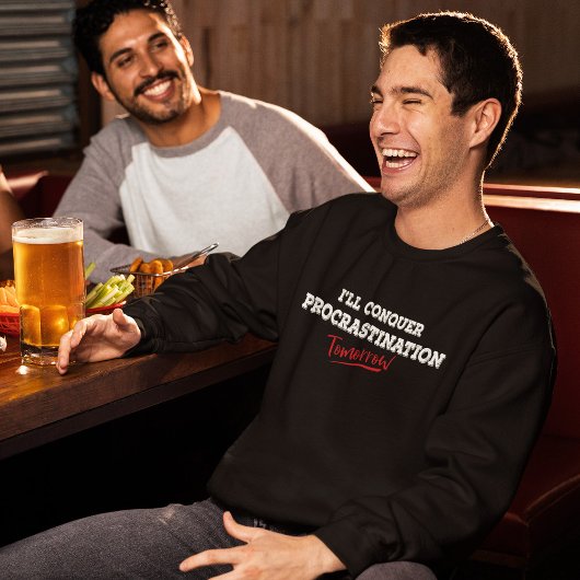 Funny Procrastan Slogan Sweatshirt