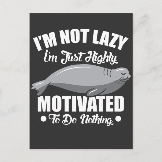 Funny Procrastination Gag Lazy tun nichts entspann Postkarte (Vorderseite)