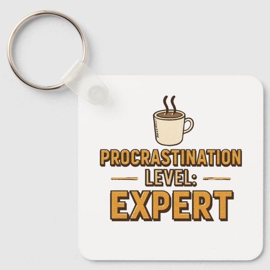 Funny "Procrastination Level Expert" Schlüsselanhänger (Vorderseite)