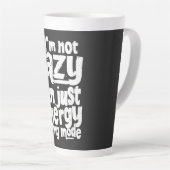 Funny Procrastination Zitat Milchtasse (Rechte Ecke)