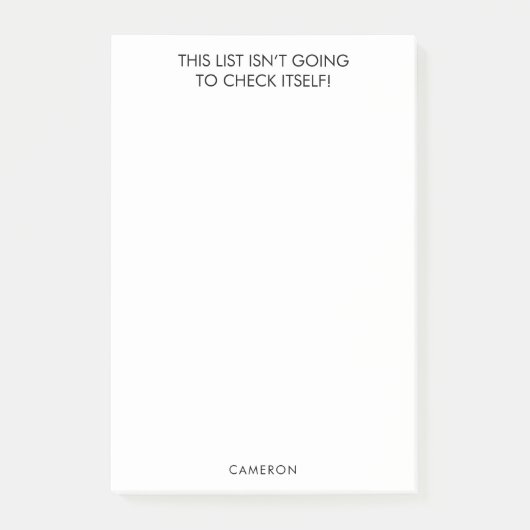 Funny Procrastinator zu tun Individuelle Name Whit Post-it Klebezettel (Vorderseite)