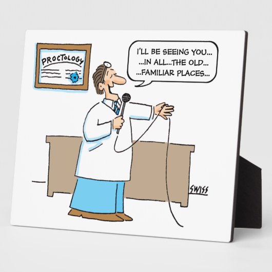 Funny Proctologist Karaoke Cartoon Art Proctology Fotoplatte (Seite)