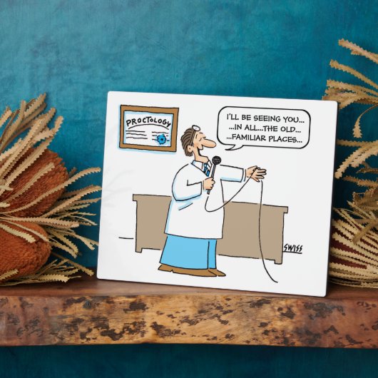 Funny Proctologist Karaoke Cartoon Art Proctology Fotoplatte (Seite)