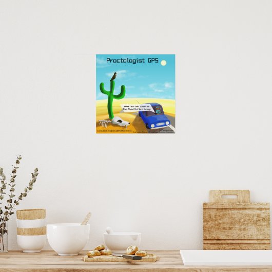 Funny Proctology GPS Poster (Küche)