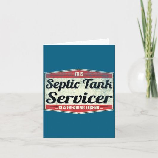 Funny Profession Quote Vintage Septic Tank Service Karte (Vorderseite)