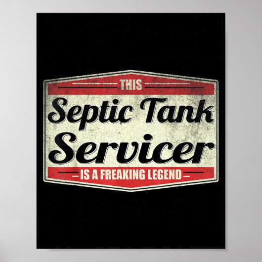 Funny Profession Quote Vintage Septic Tank Service Poster (Vorne)