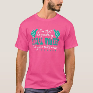 Funny Profession Zitat Legendary Social Worker T-Shirt