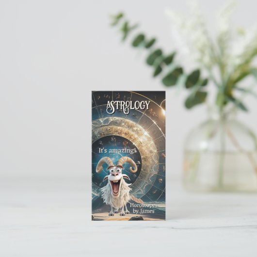 Funny Professional Astrologer Visitenkarte (Stehend Vorderseite)