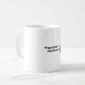 Funny Professional Overthinker Mug Design Kaffeetasse (Vorderseite Links)