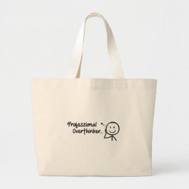 Funny Professional Overthinker Tote Bag Jumbo Stoffbeutel