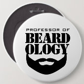 Funny Professor für Beardologie Button (Vorne & Hinten)