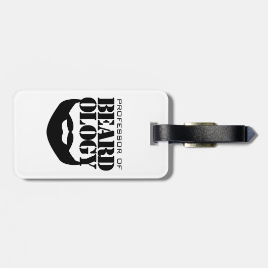 Funny Professor für Beardologie Gepäckanhänger (Rückseite horizontal)