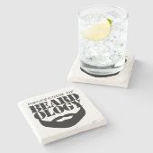 Funny Professor für Beardologie Steinuntersetzer (Seitenansicht)