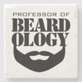 Funny Professor für Beardologie Steinuntersetzer (Vorderseite)