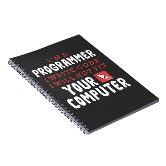 Funny Programer Computer Repair Coder Humor Notizblock (Rechte Seite)