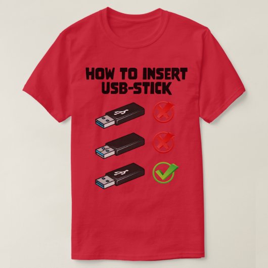 Funny Programer Joke Computer Nerd Einlegen U T-Shirt (Design vorne)