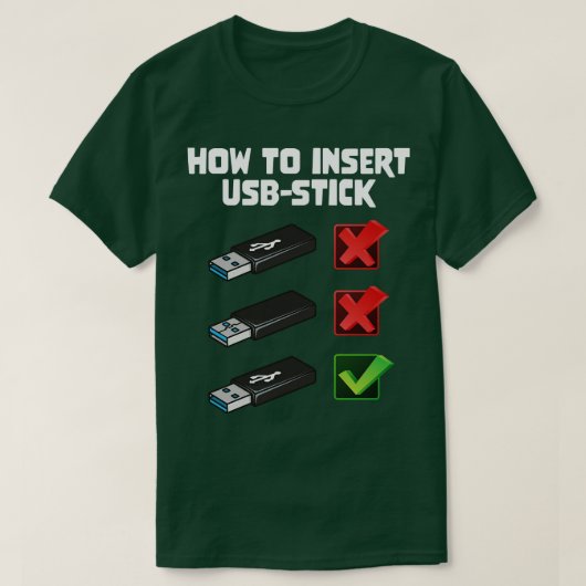 Funny Programer Joke Computer Nerd Einlegen U T-Shirt (Design vorne)