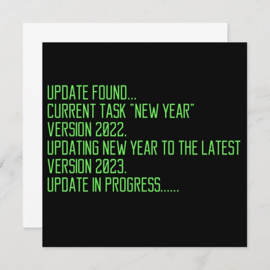 funny programing 2023 new year saying einladung (Vorne/Hinten)
