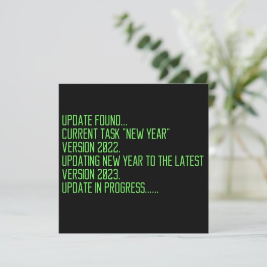 funny programing 2023 new year saying einladung (Stehend Vorderseite)