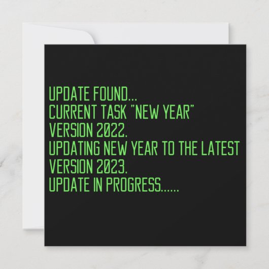funny programing 2023 new year saying einladung (Vorderseite)