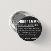 Funny Programmer Code Developer Definition Button (Vorne & Hinten)