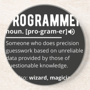 Funny Programmer Code Developer Definition Getränkeuntersetzer