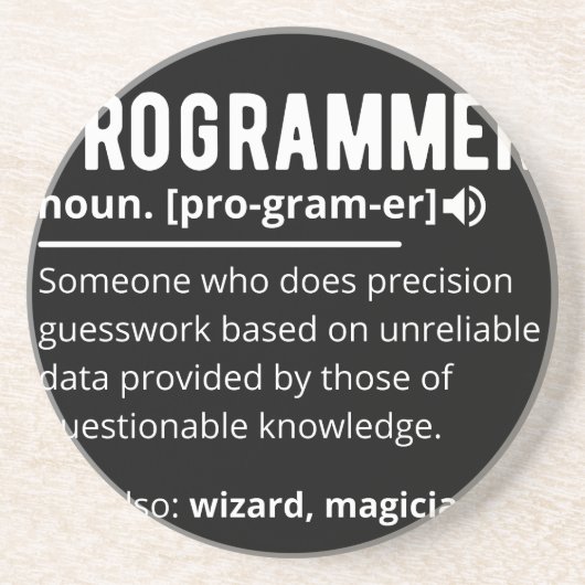 Funny Programmer Code Developer Definition Getränkeuntersetzer (Vorne)