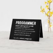 Funny Programmer Code Developer Definition Karte (Gelbe Blume)