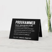 Funny Programmer Code Developer Definition Karte (Vorderseite)