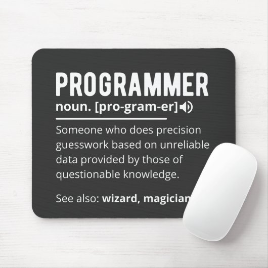 Funny Programmer Code Developer Definition Mousepad (Mit Mouse)