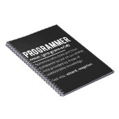Funny Programmer Code Developer Definition Notizblock (Rechte Seite)