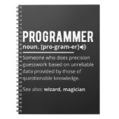 Funny Programmer Code Developer Definition Notizblock (Vorderseite)