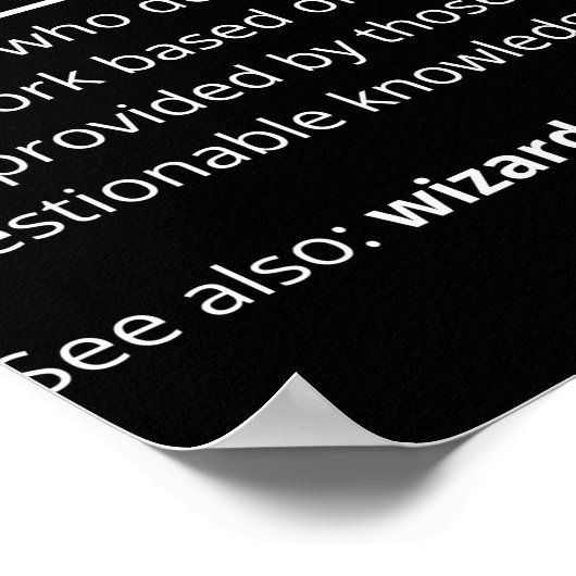 Funny Programmer Code Developer Definition Poster (Ecke)