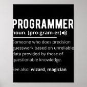Funny Programmer Code Developer Definition Poster (Vorne)