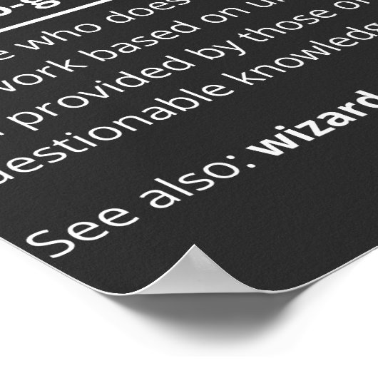 Funny Programmer Code Developer Definition Poster (Ecke)