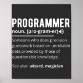Funny Programmer Code Developer Definition Poster (Vorne)