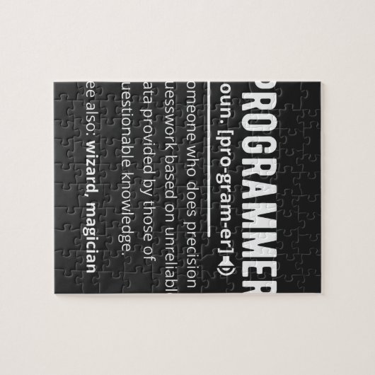 Funny Programmer Code Developer Definition Puzzle (Horizontal)