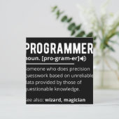 Funny Programmer Code Developer Definition Save The Date (Stehend Vorderseite)