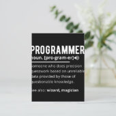 Funny Programmer Code Developer Definition Save The Date (Stehend Vorderseite)