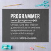 Funny Programmer Code Developer Definition Seidenpapier (Basteln)
