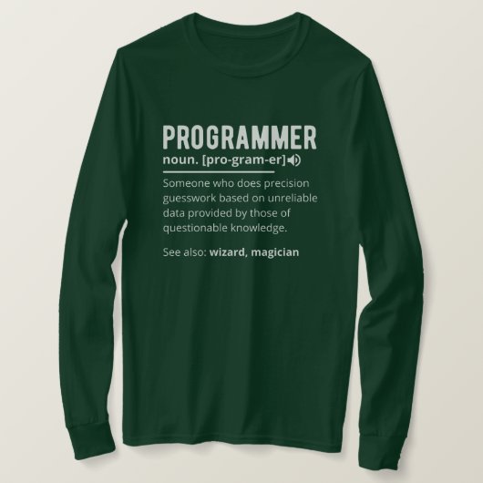 Funny Programmer Code Developer Definition T-Shirt (Design vorne)
