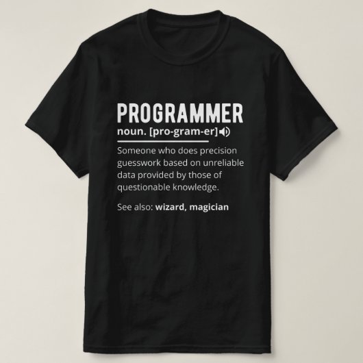 Funny Programmer Code Developer Definition T-Shirt (Design vorne)