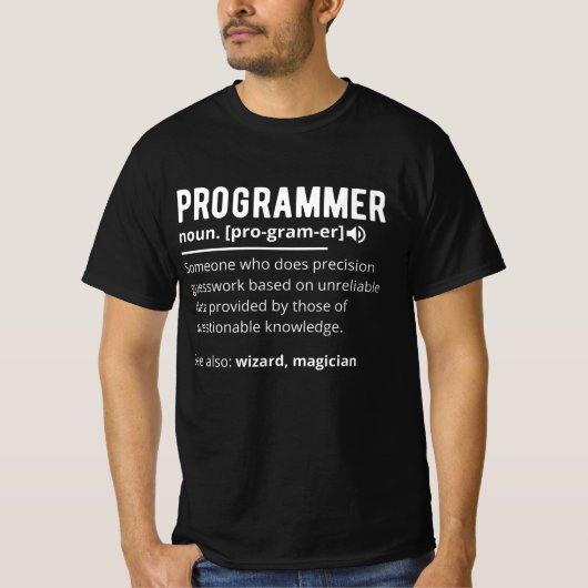 Funny Programmer Code Developer Definition T-Shirt (Vorderseite)