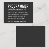 Funny Programmer Code Developer Definition Visitenkarte (Vorne/Hinten)